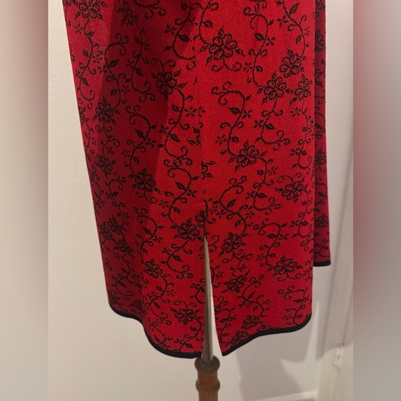 Exclusively Misook Open Front Longline Knit Cardigan Floral Career Luxe Large - Picture 3 of 10